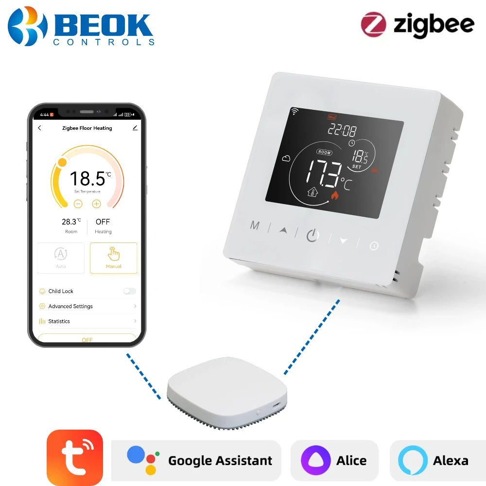 CowLost | seasonal-holiday-decorations-beok-zigbee-battery-powered-tuya-smart-thermostat-for-gas-boiler-daily-programmable-alexa-google-home-compatible |1