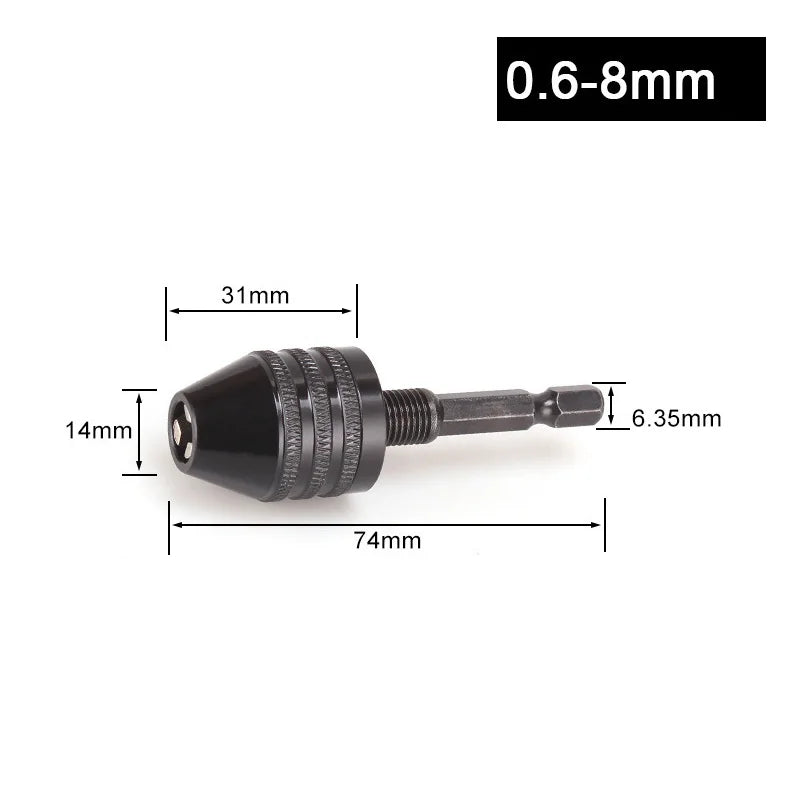 CowLost | product_id-mini-keyless-drill-chuck-0-3-8mm-self-tighten-1-4-hex-shank-quick-change-converter |5