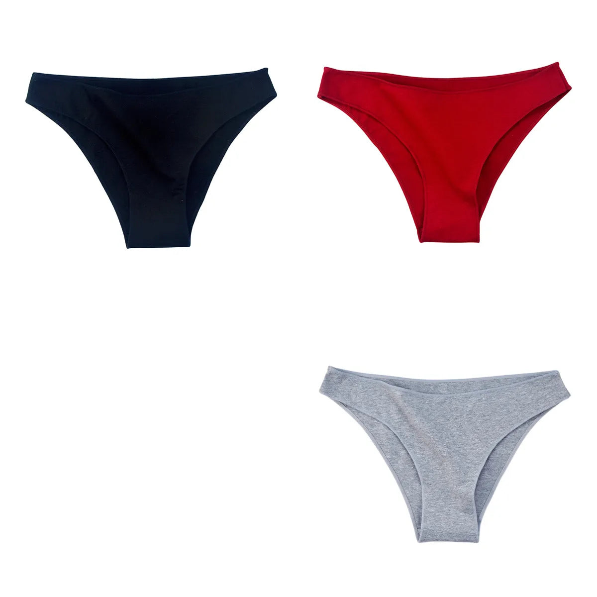 CowLost | product_id-3pcs-womens-soft-cotton-low-rise-high-cut-briefs-underwear |15