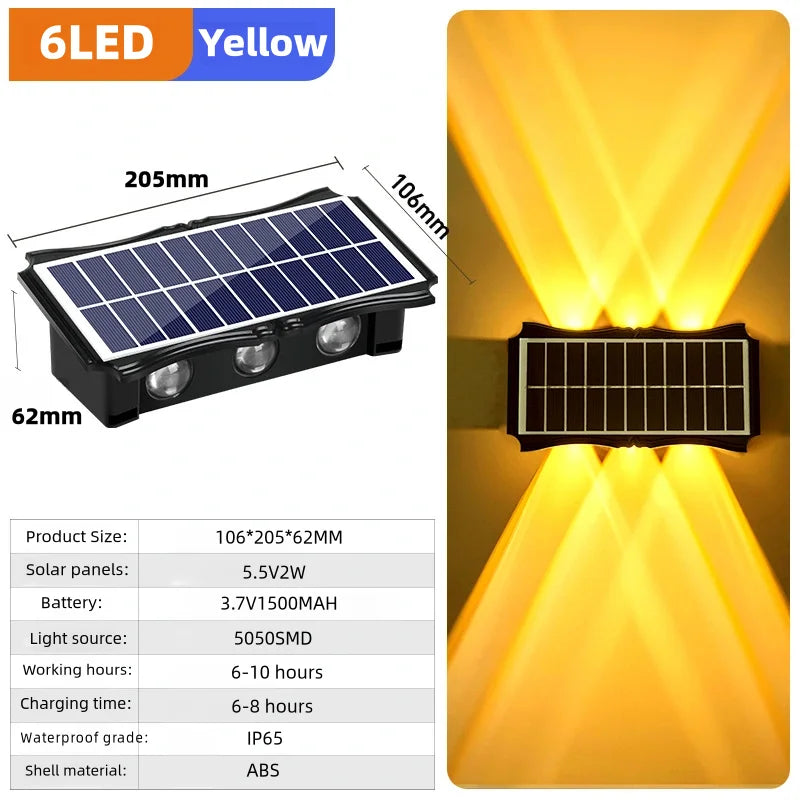 CowLost | product_id-solar-waterproof-led-wall-light-outdoor-high-brightness-up-down-garden-light |29