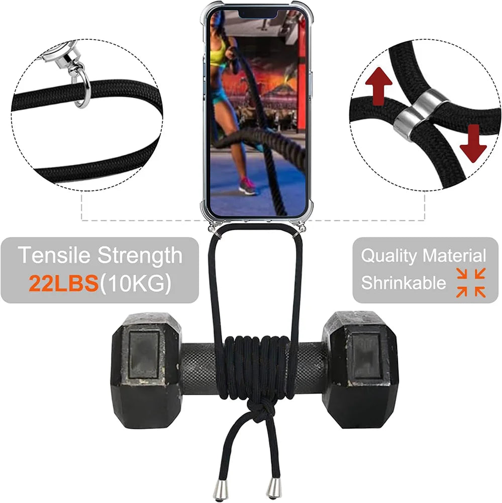 CowLost | shockproof-with-lanyard-silicone-soft-case-for-iphone-16e-16-15-14-13-12-11-pro-xs-max-x-xr-se-7-8-6-6s-plus-5-5s-soft-shell |5