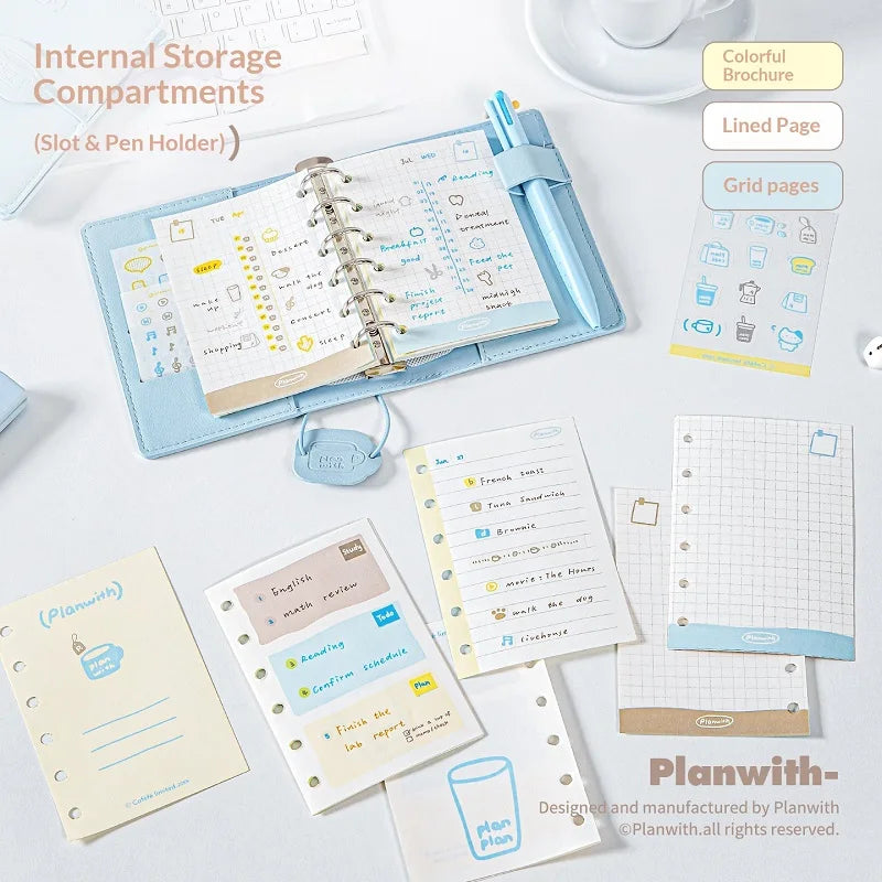CowLost | product_id-planwith-a7-cafefe-refillable-loose-leaf-pocket-planner-for-goal-setting-task-management |4