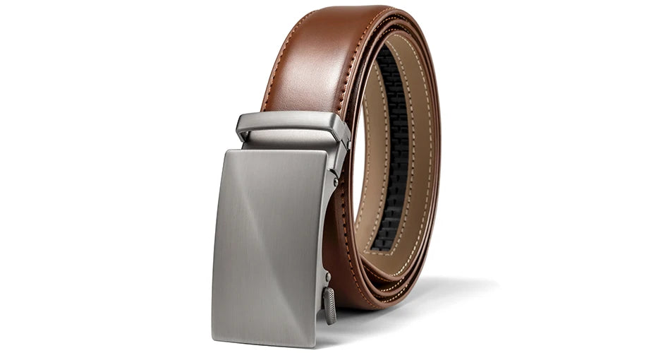 CowLost | maikun-brown-leather-ratchet-belts-for-men |6