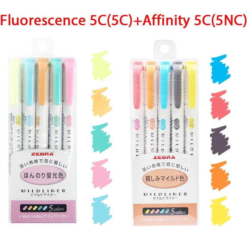 CowLost | product_id-zebra-mildliner-highlighters-5-40-colors-dual-tip-markers-for-art-and-drawing |24