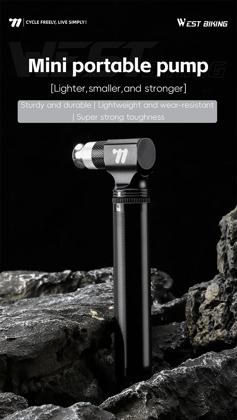 CowLost | sporting-goods-west-biking-mini-portable-bicycle-pump-130psi-for-presta-schrader-valve |7