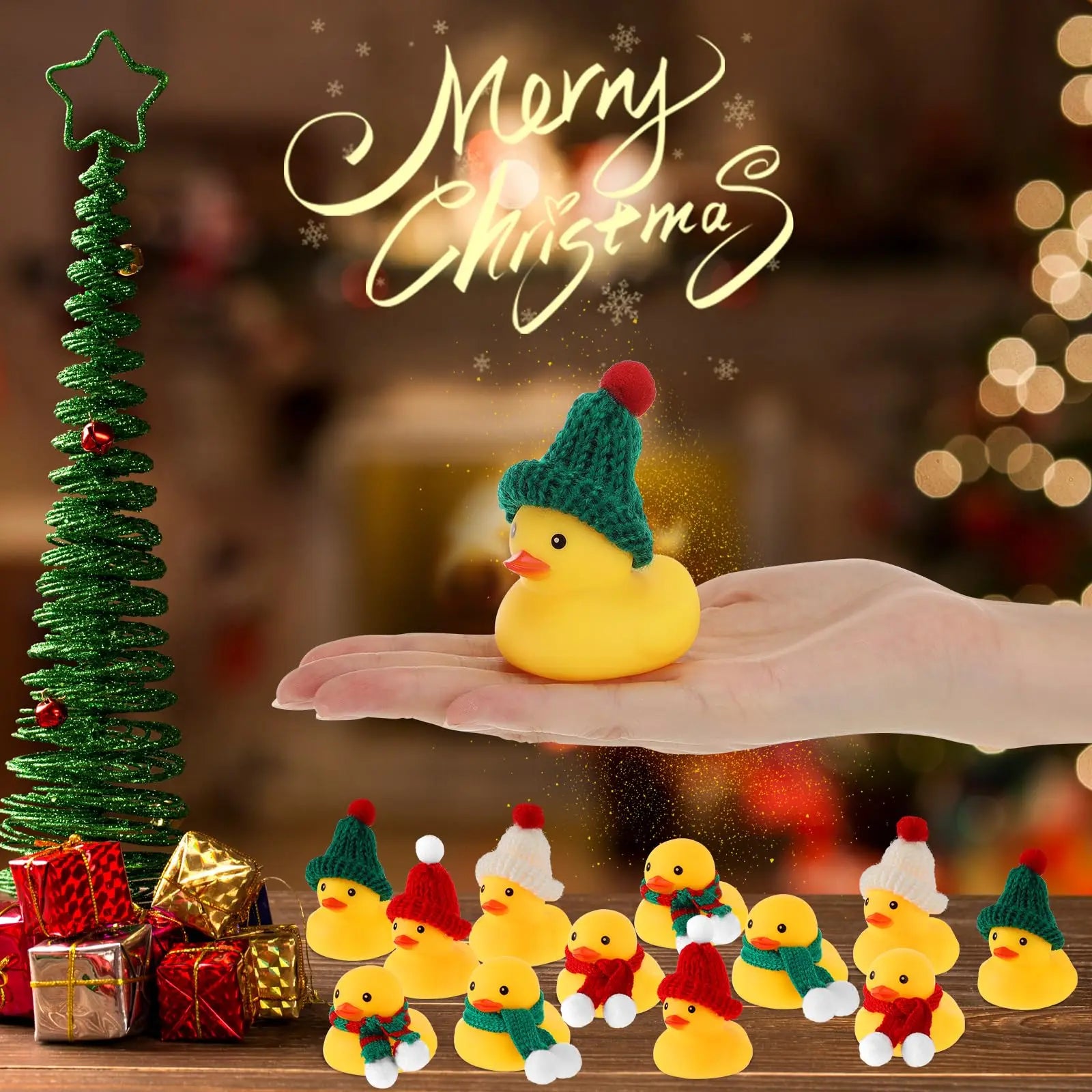 CowLost | product_id-72-36-pieces-christmas-rubber-ducks-with-knitting-hats-and-stripe-scarves-for-xmas-bath |3