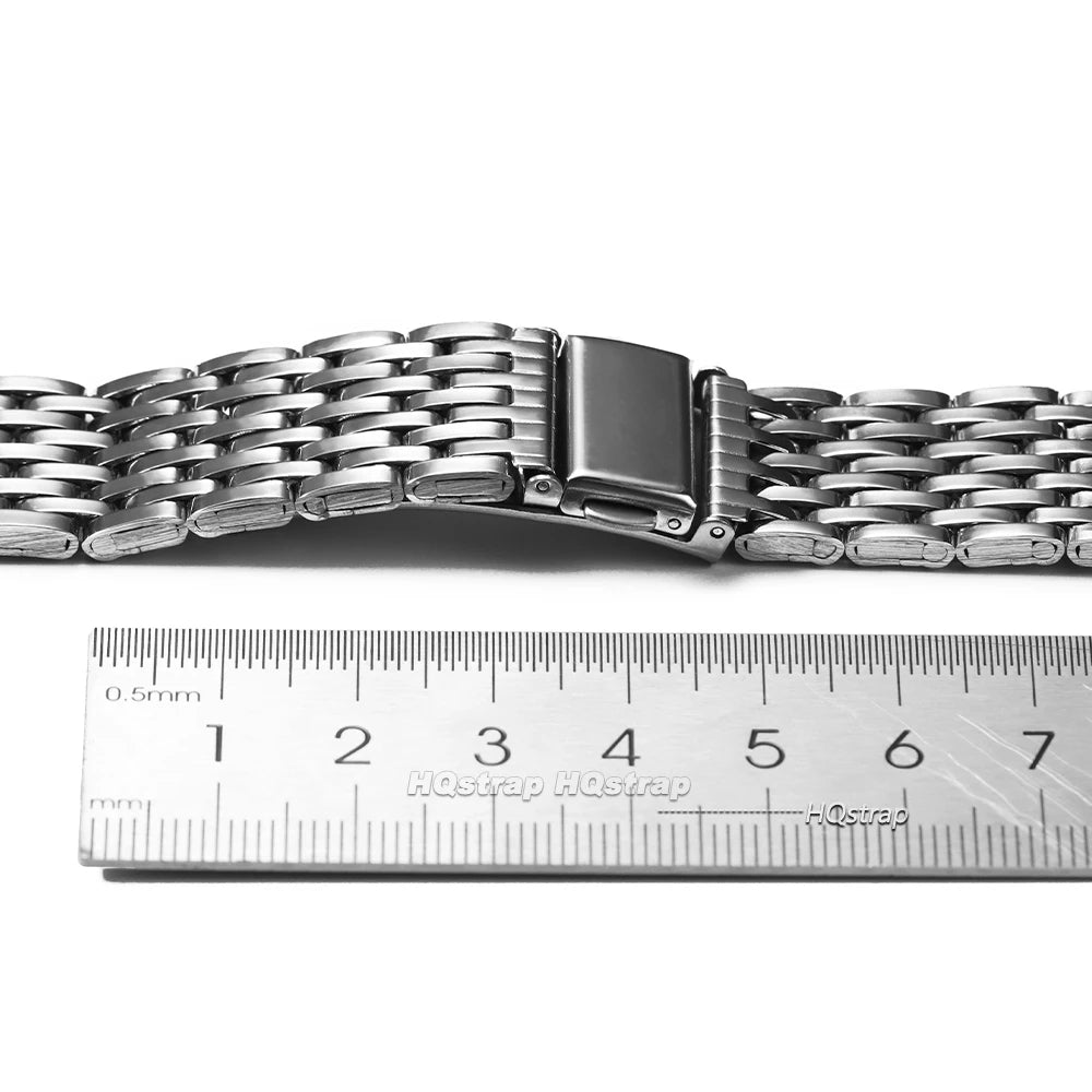 CowLost | product_id-stainless-steel-nine-bead-universal-watch-strap-18-20-22mm-with-folding-buckle |16
