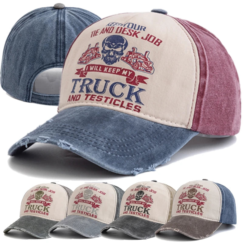 CowLost | unisex-washed-cotton-cap-skull-print-distressed-baseball-cap |1