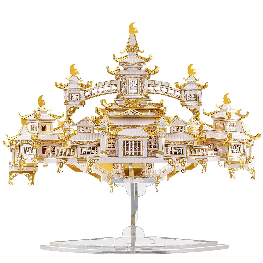 CowLost | fencing-barriers-piececool-3d-metal-puzzle-moon-palace-building-kit |8