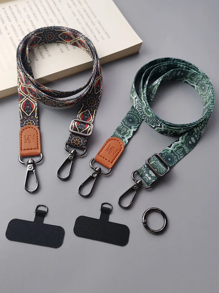 CowLost | uncategorized-adjustable-retro-totem-pattern-crossbody-cell-phone-lanyard |11