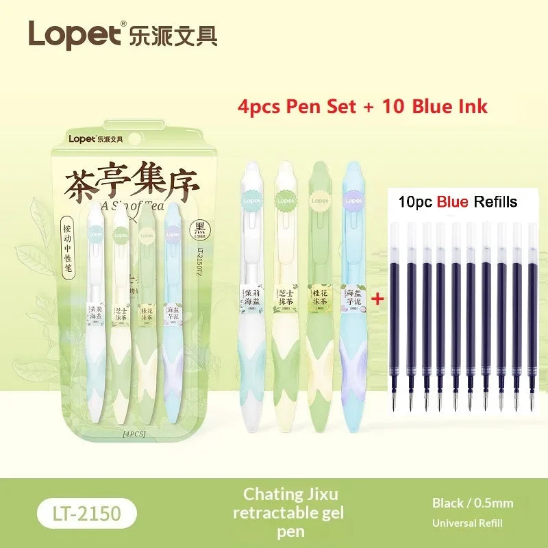 CowLost | product_id-4pcs-lopet-0-5mm-thermo-erasable-gel-pens-black-blue-ink-retractable-for-school-office |19