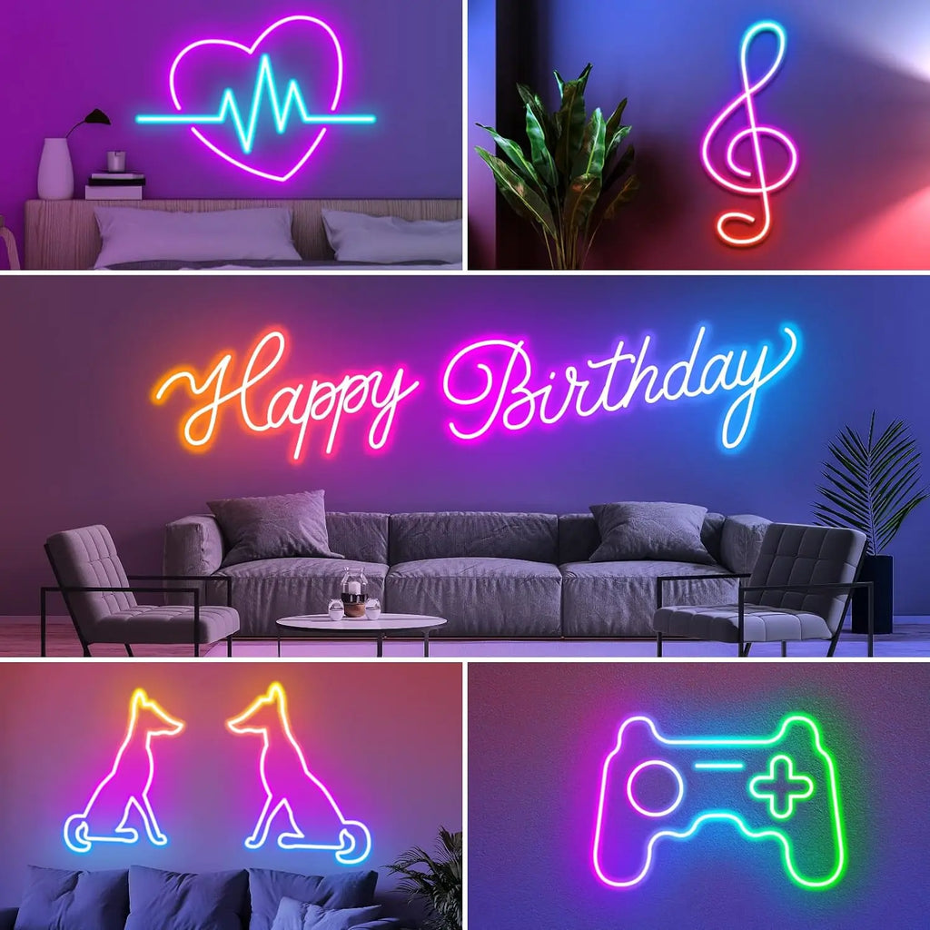 Mexllex 30M/20M RGB Neon Light Strip Waterproof with APP & Remote, Music Sync for Bedroom & Outdoors