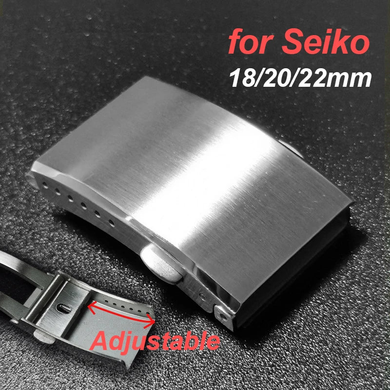 CowLost | product_id-adjustable-stainless-steel-solid-buckle-wristband-for-seiko-18-22mm-folding-clasp-strap |1