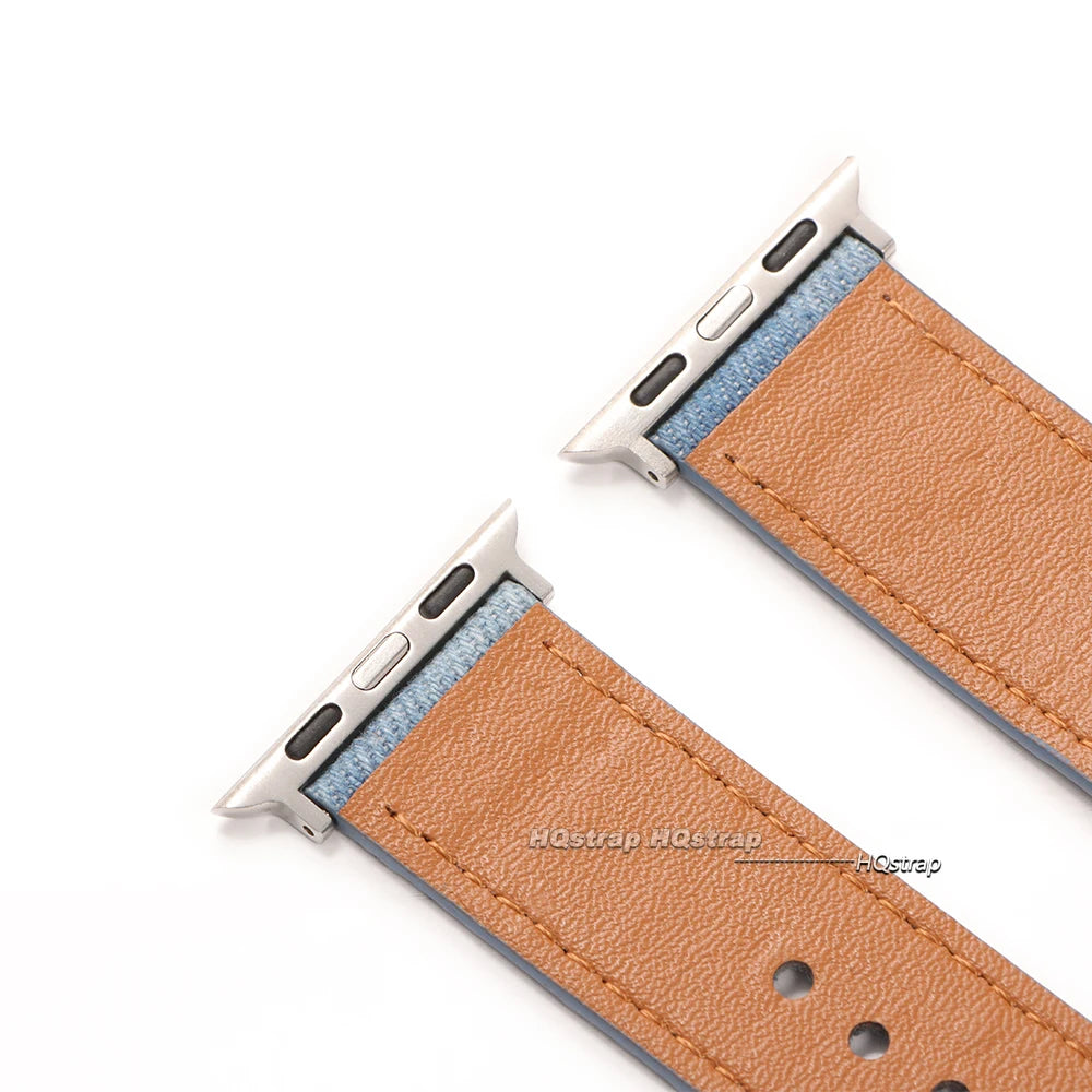 CowLost | watch-bands-product_id-hqstrap-sailcloth-denim-leather-watch-band-for-apple-watch-series-10-5-38-49mm |6