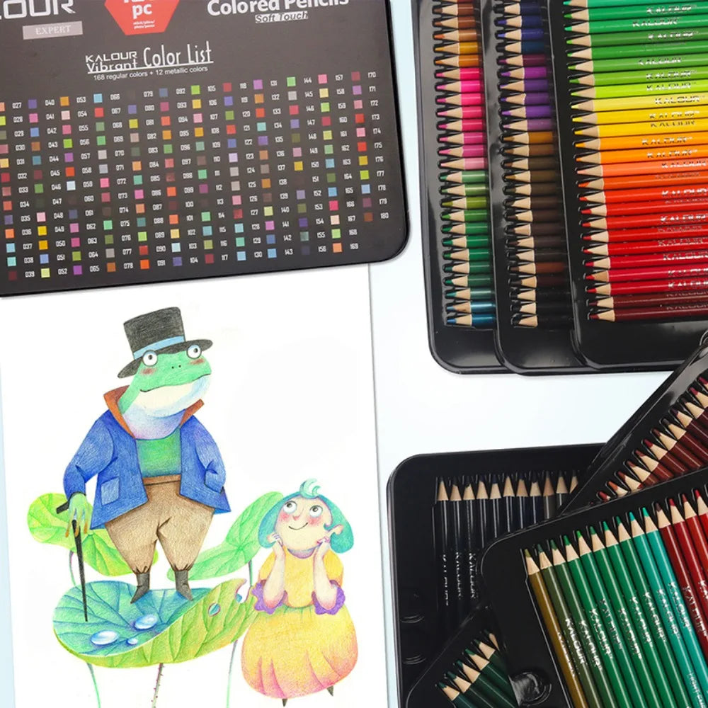 CowLost | art-pencils-product_id-kalour-oil-colored-pencils-set-50-300-pcs-professional-drawing-art-supplies |17