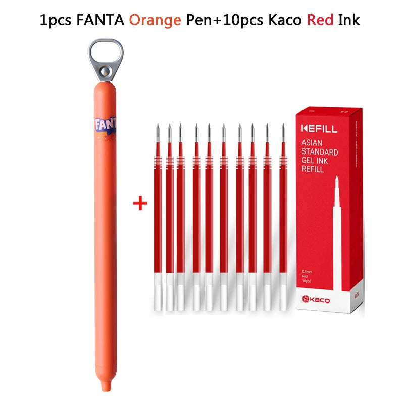 CowLost | product_id-kaco-fanta-collab-sprint-pop-up-0-5mm-black-gel-pen-side-knock-smooth-writing-stationery |45