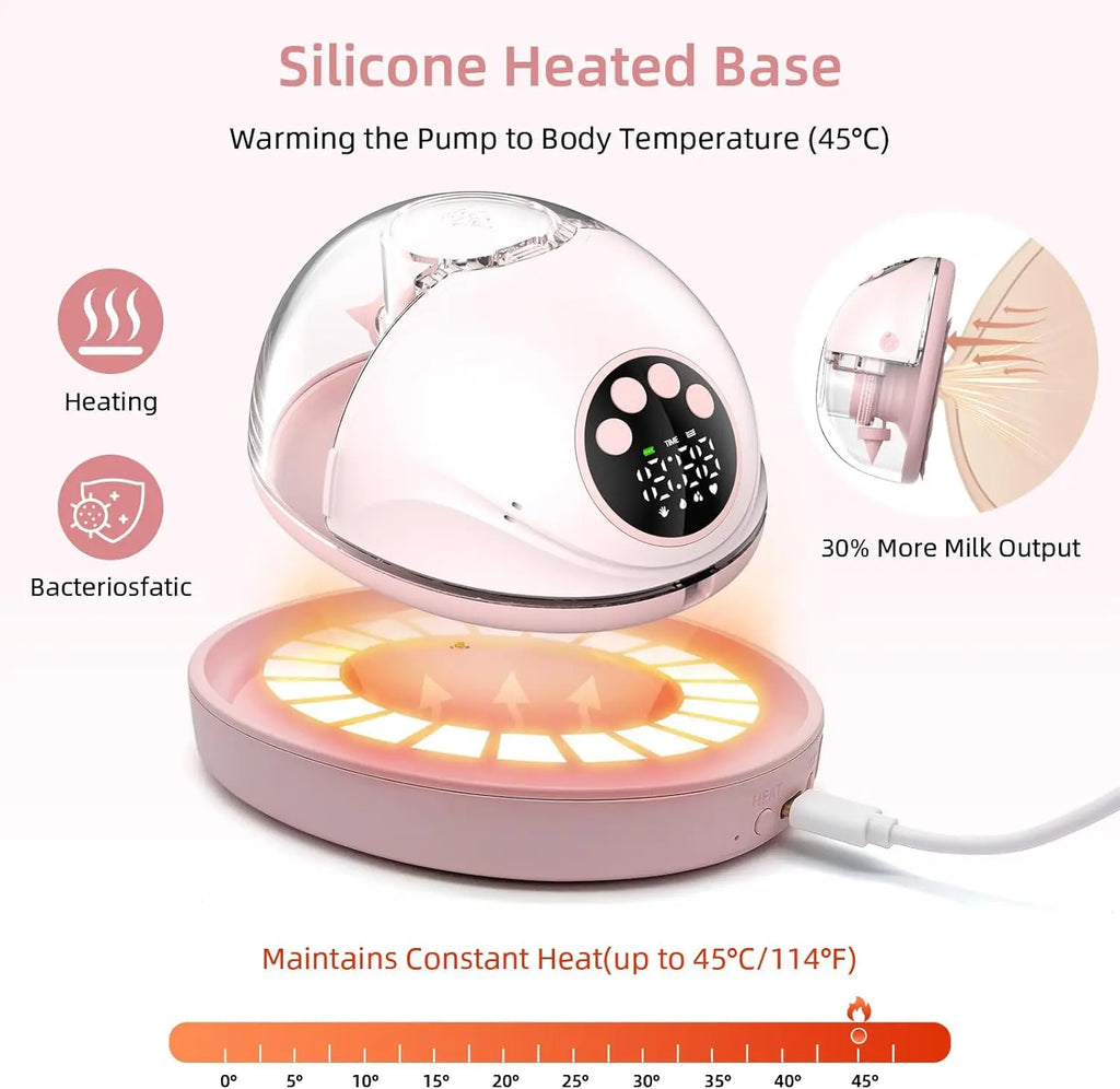 CowLost | wearable-electric-breastmilk-pump-handsfree-bpa-free-with-uv-sterilize-heated-base |2
