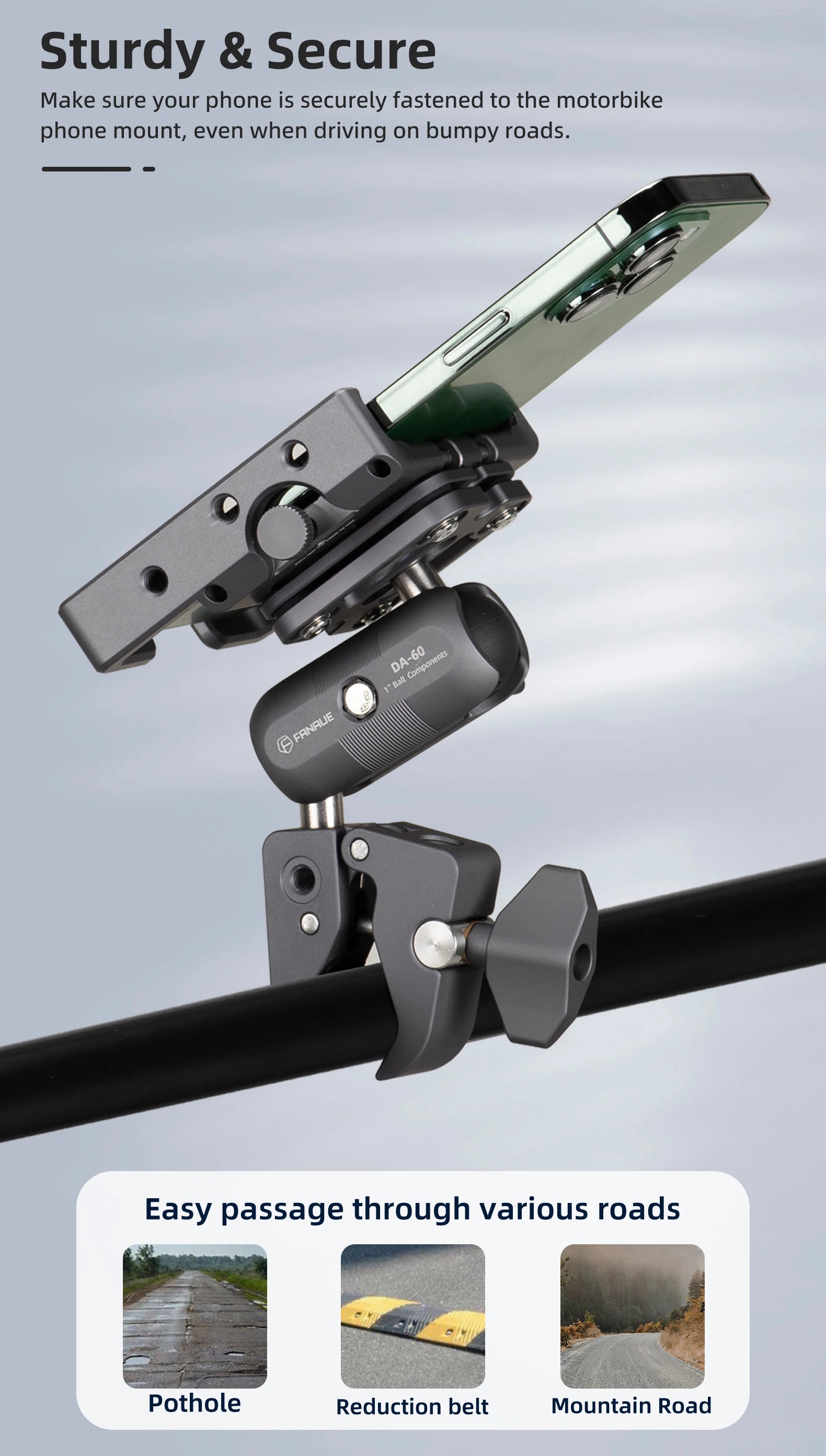 CowLost | motorcycles-product_id-fanaue-shock-absorber-phone-holder-for-motorcycles-bicycles-atv-utv |8