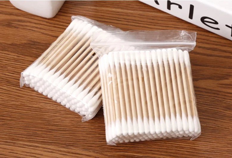 CowLost | 500pcs-double-head-wood-cotton-swab-nose-ears-cleaning |22
