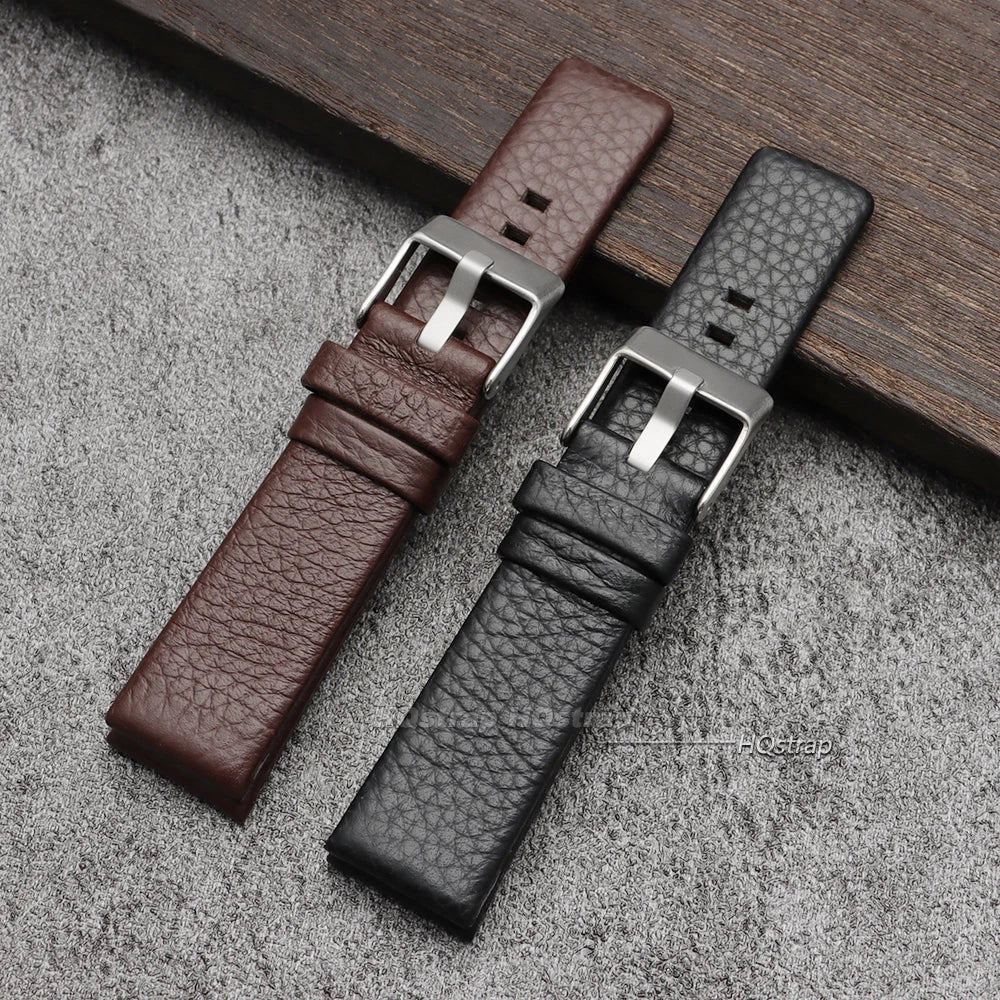 CowLost | product_id-hqstrap-cow-leather-watch-strap-for-diesel-18-32mm-black-brown-universal-band |3