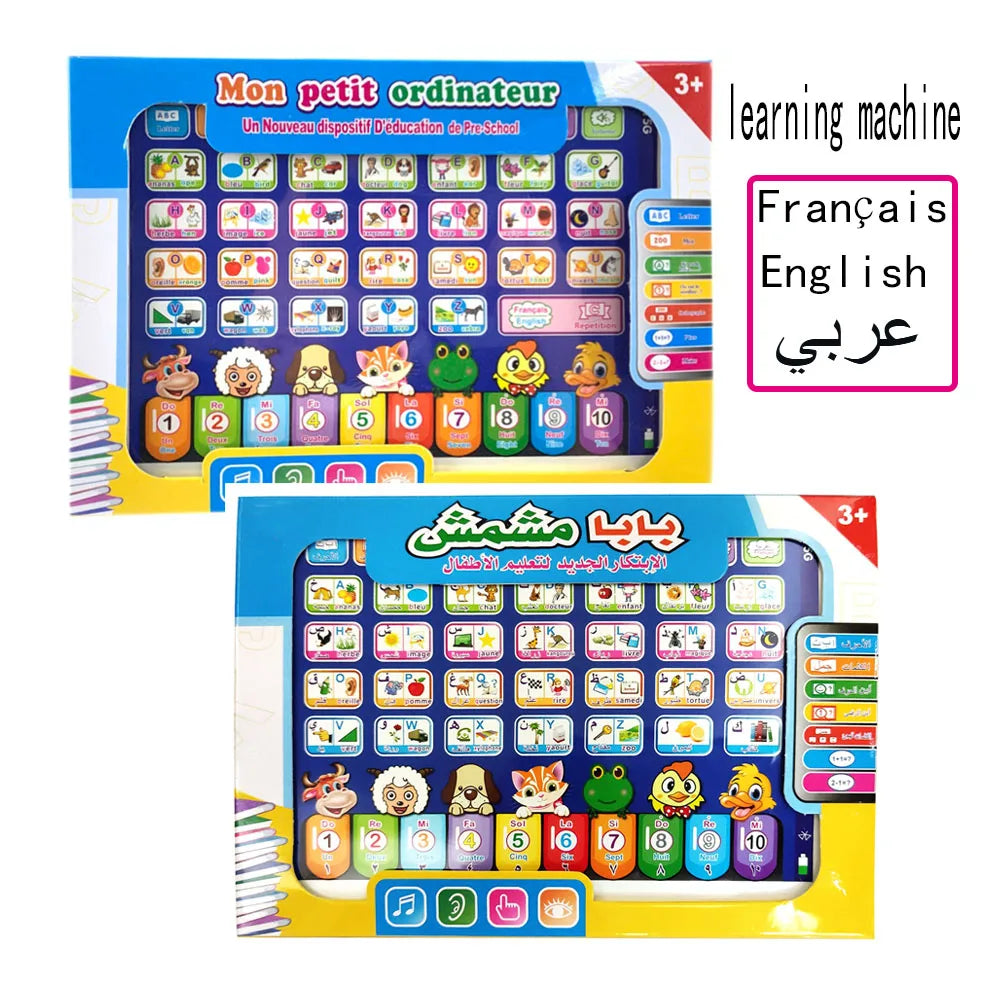Bilingual French Arabic English Early Learning Educational Toy for Children Preschool Pad