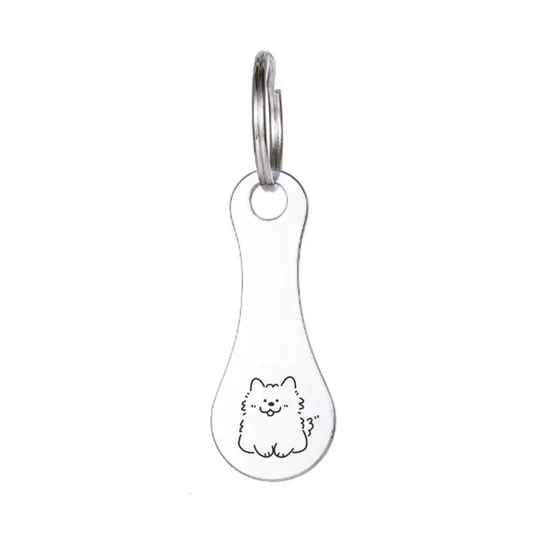 Shopping Cart Token Keychain Metal Coin Holder Trolley Keyring