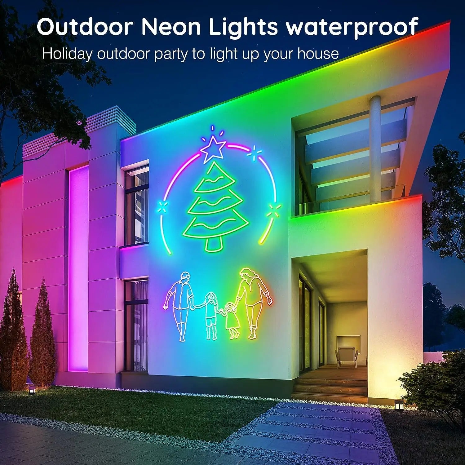 10M/5M 12V Neon RGB WIFI LED Strip Lights 108 LEDs/m Waterproof with Music Sync, Remote & App for Bedroom