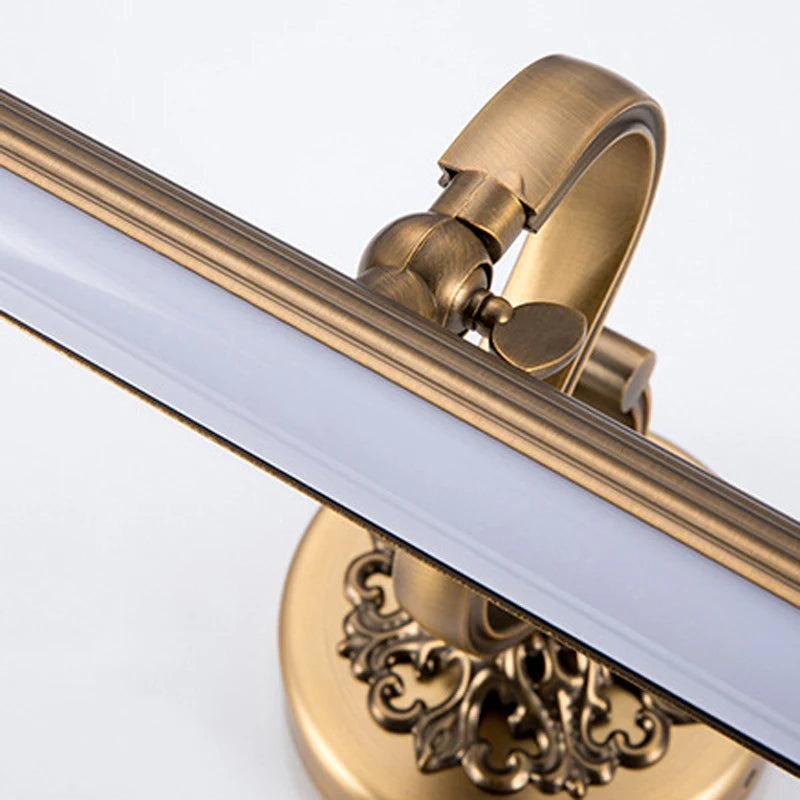 CowLost | product_id-bronze-mirror-led-wall-lamp-8w-51cm-antique-gold-for-bedroom-bathroom |6