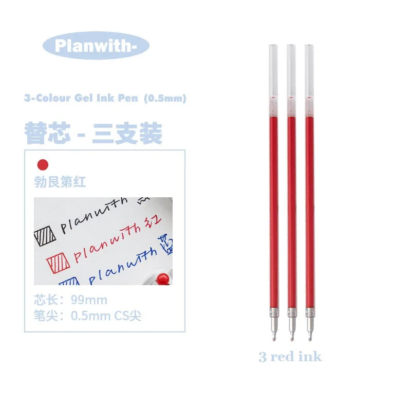 CowLost | product_id-planwith-3-in-1-multi-function-0-5mm-gel-pen-black-blue-red-ink-for-school-office |20