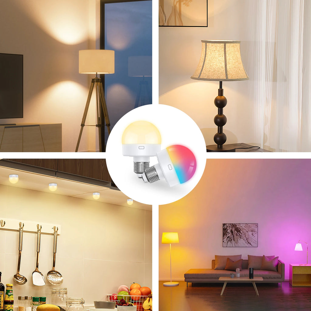 ORIA Rechargeable E26/E27 LED Bulb with Remote, 3 Color Temperatures & RGB for Bedroom/Living Room