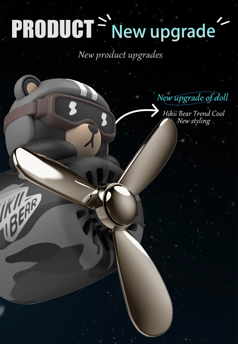 CowLost | product_id-unscented-diy-car-vent-diffuser-with-rotating-propeller-pilot-bear-ornament |11