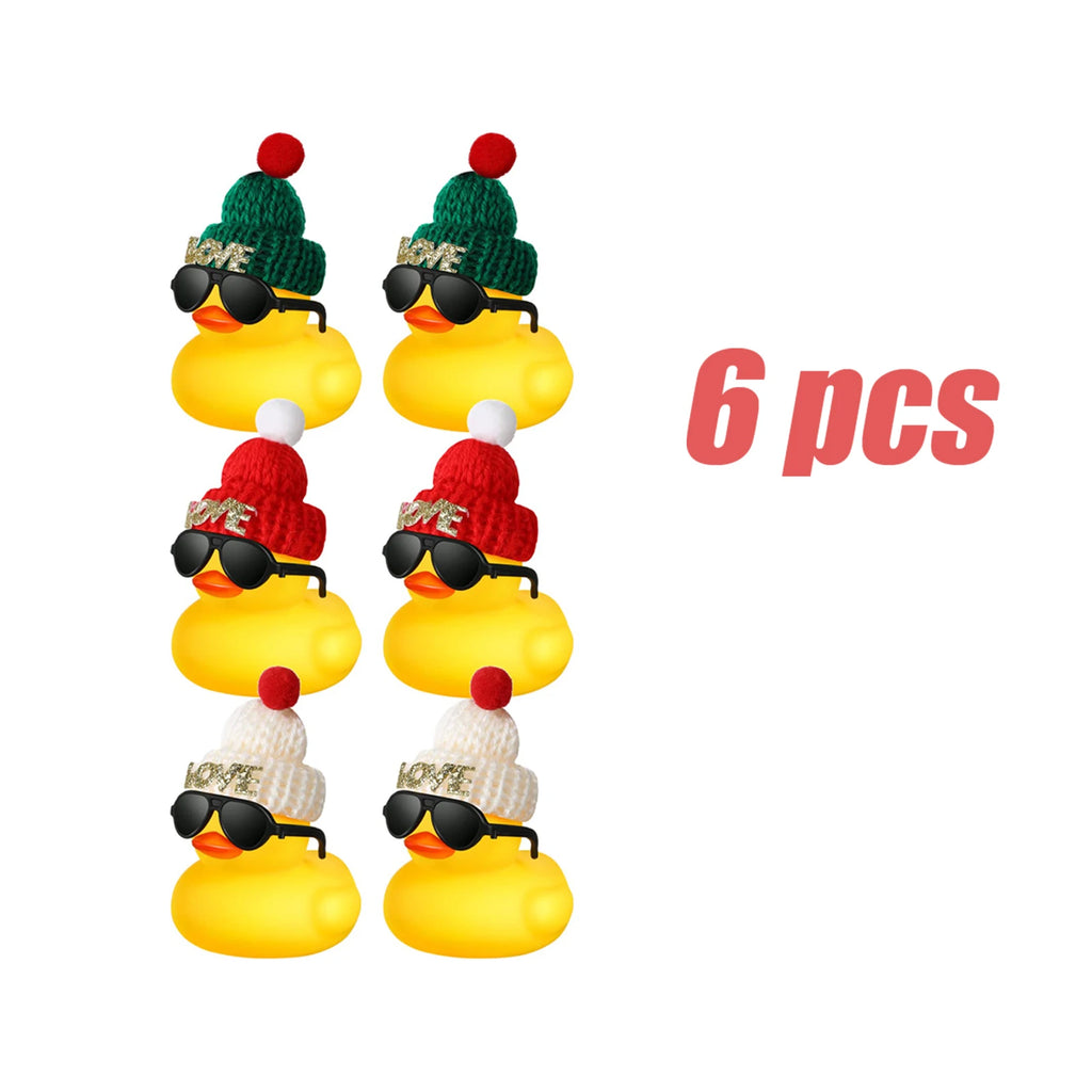 CowLost | product_id-6-12-24-mini-rubber-ducks-bulk-set-with-plush-hat-for-christmas-valentine-party-favor |7