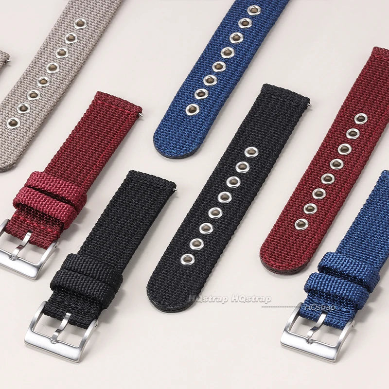 CowLost | product_id-colorful-nylon-quick-release-watch-strap-with-stainless-steel-buckle-18mm-20mm-22mm-universal-unisex |2