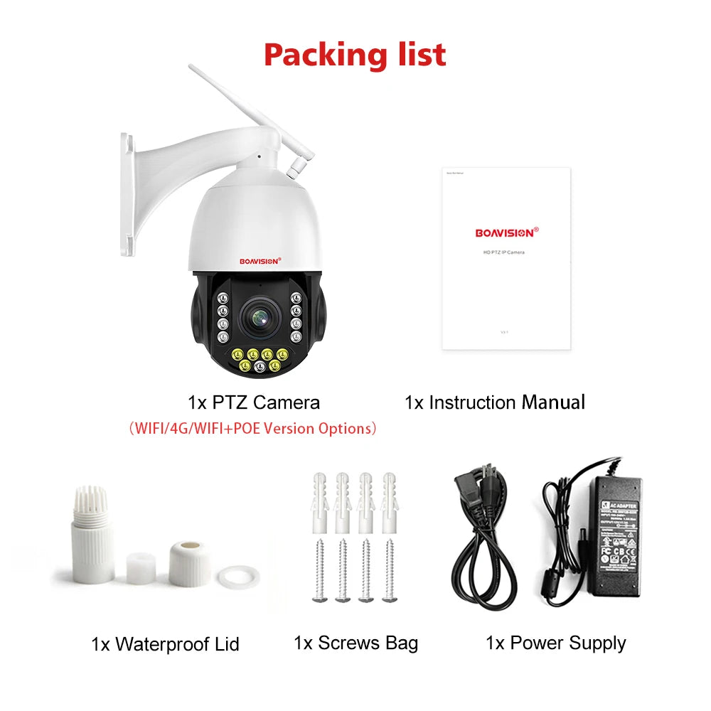 CowLost | 4k-8mp-outdoor-camera-4g-sim-card-wifi-poe-humanoid-tracking-30x-zoom-ptz-speed-dome-2-4ghz-5ghz-dual-band-wifi-surveillance-cam |28