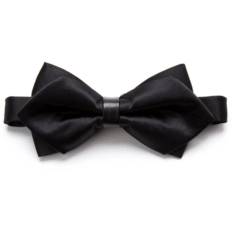 CowLost | men-ties-solid-fashion-butterfly-party-wedding-black-red-bow-tie |1