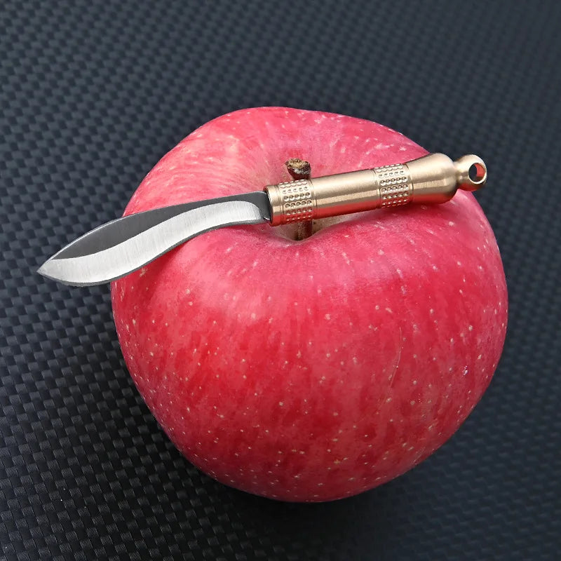 CowLost | activewear-pants-portable-mini-folding-knife-brass-color-wood-handle-stainless-steel-blade |23
