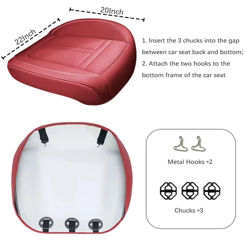 CowLost | pu-leather-car-seat-cushion-four-season-car-cushion-pad-mat |6