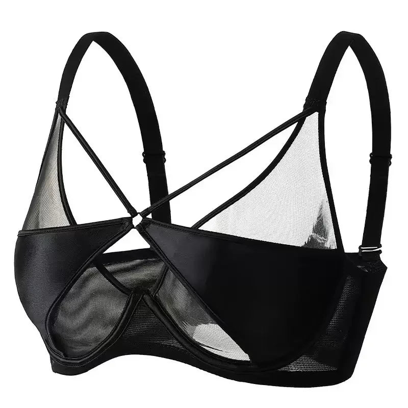 CowLost | product_id-womens-pure-desire-ultra-thin-mesh-push-up-bra-with-soft-wire-and-adjustable-straps |7