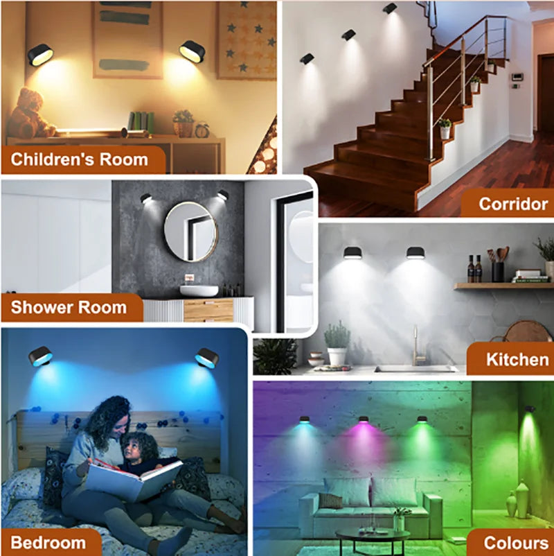 CowLost | product_id-rechargeable-led-wall-light-with-360-rotation-magnetic-touch-remote-control |8