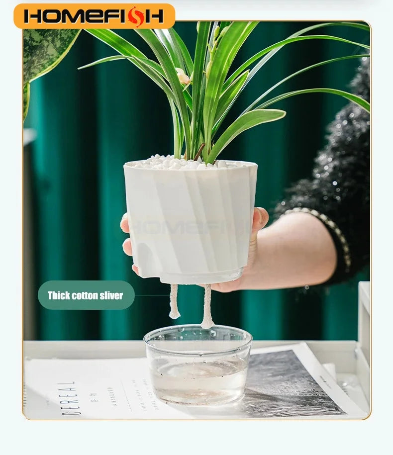 CowLost | product_id-lazy-hydroponic-transparent-double-layer-self-watering-flower-pot |9