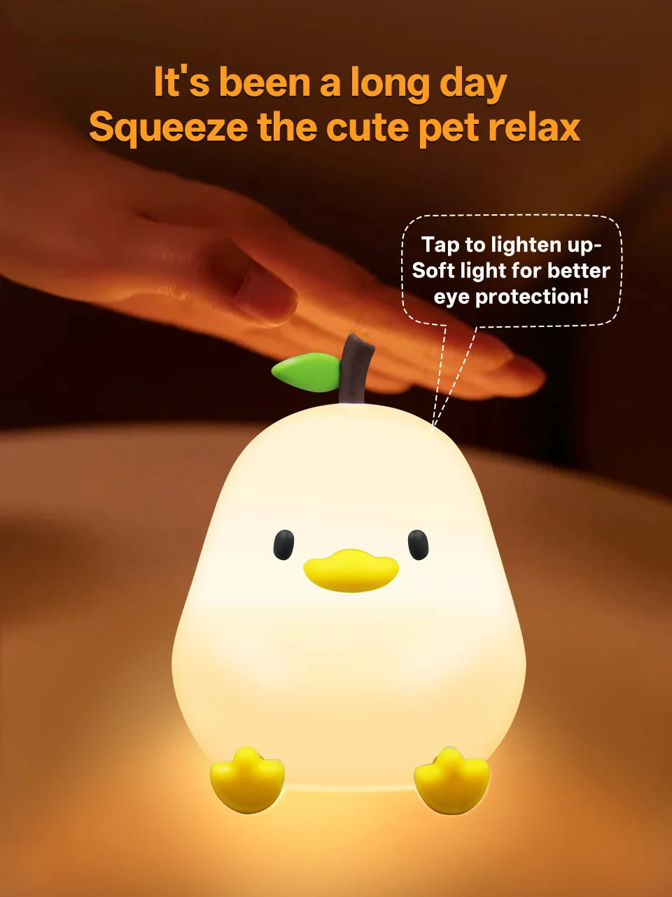 CowLost | product_id-pear-shaped-touch-controlled-7-color-dimmable-usb-rechargeable-silicone-night-light |8