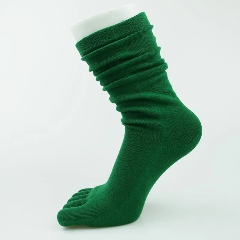 CowLost | product_id-women-s-autumn-breathable-cotton-five-finger-long-tube-toe-socks |3