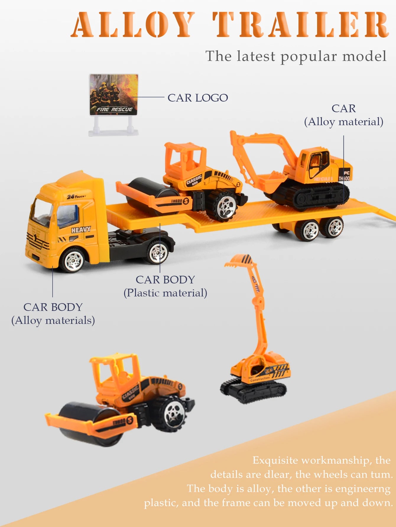 CowLost | product_id-alloy-plastic-tow-truck-toy-mini-trailer-construction-vehicle-educational-model-gift-for-kids |12