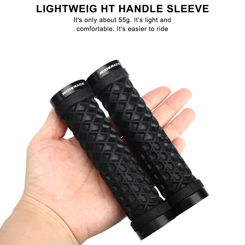 CowLost | riderace-bicycle-handlebar-grips-soft-rubber-mtb-mountain-bike-lock-on-handle-bar-cover-shockproof-anti-slip-ergonomic-cycling |12