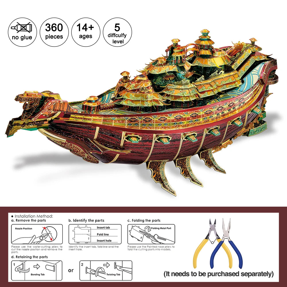 CowLost | fencing-barriers-piececool-3d-mirage-metal-puzzle-model-kit |4
