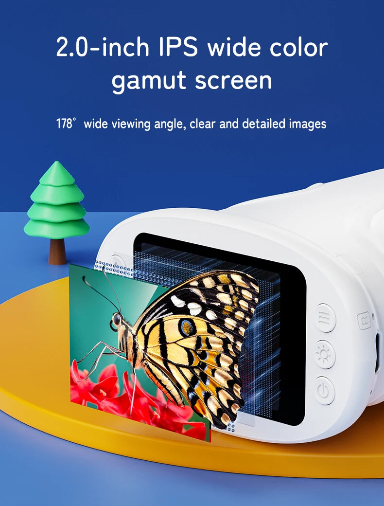 1000X Pocket Microscope for Kids with 4K 2.0" Screen