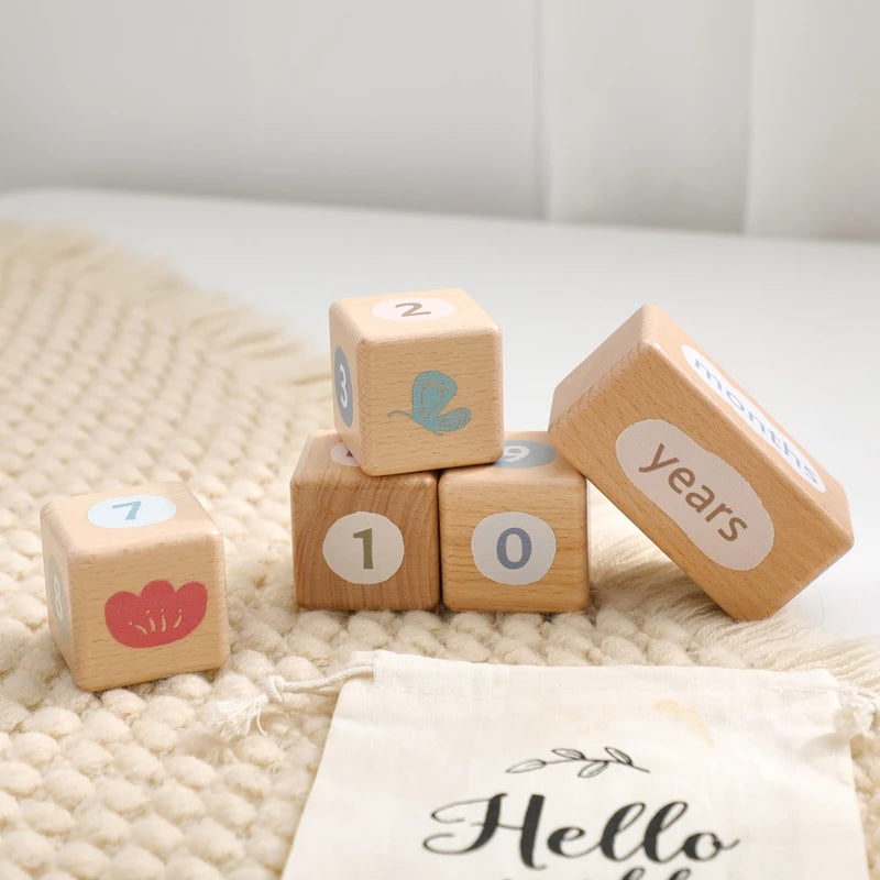 CowLost | baby-transport-accessories-baby-monthly-milestone-blocks-photo-prop-set-unisex-age-signs |21