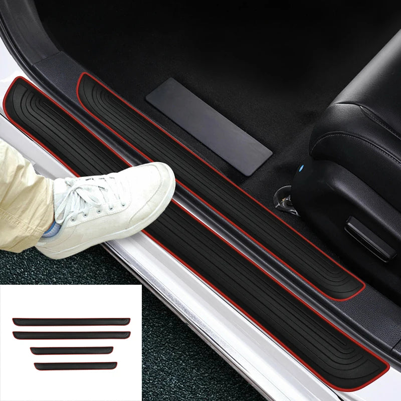 CowLost | product_id-4pcs-universal-rubber-car-door-sill-scuff-guards-anti-scratch-protectors |2