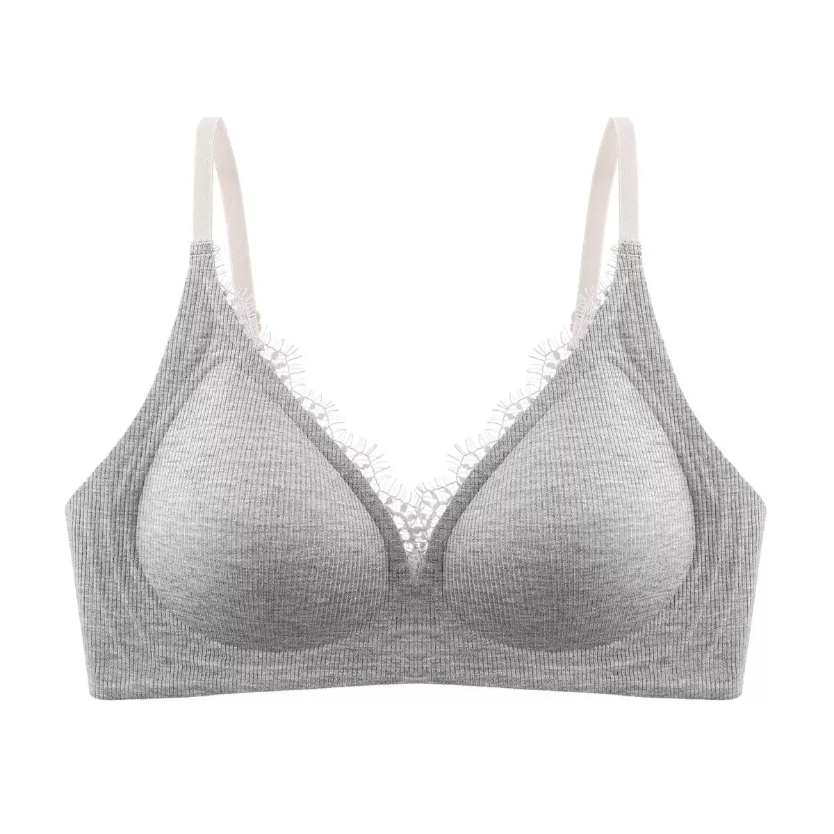 CowLost | product_id-french-lace-wire-free-push-up-bra-for-small-large-breasts |11