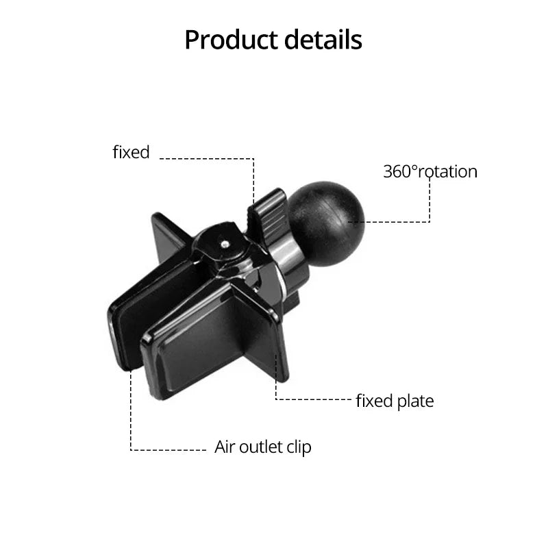 CowLost | product_id-car-phone-holder-17mm-ball-head-air-vent-clip-gravity-magnetic-mount-stand |10